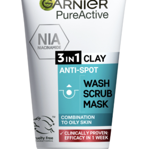 Garnier Pure Active 3-in-1 Wash, Scrub And Mask 150ml
